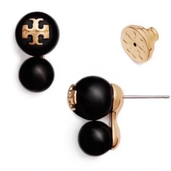Tory Burch Jewelry Tory Burch Crystal Pearl Double Stud